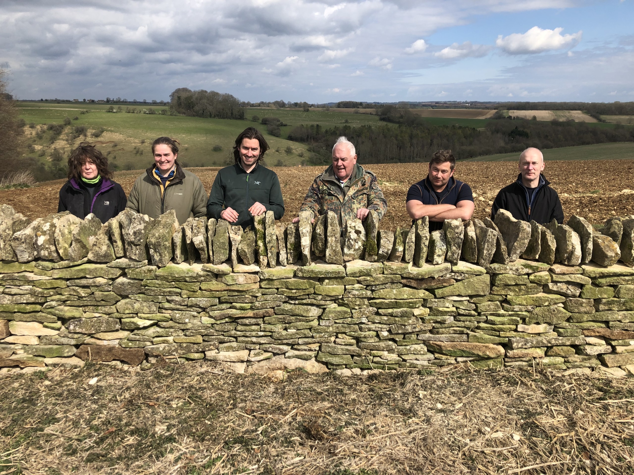 Dry stone walling course