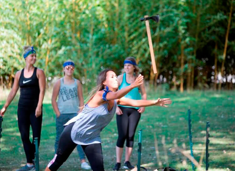 Axe throwing in the Cotswolds